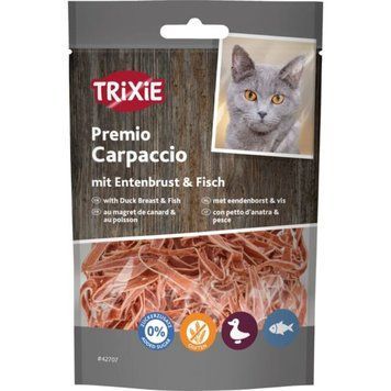 Ласощі Trixie Premio Carpaccio для котів з качкою та рибою 20 г 42707 фото