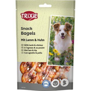 Ласощі Trixie Bagels with Lamb & Chicken для собак кільця з ягням та куркою 100 г 31707 фото