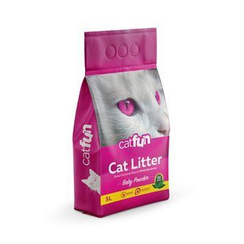 Наповнювач Catfun для котячих туалетів бентонітовий з ароматом дитячої присипки 5 л 23.5KDK.00139 фото