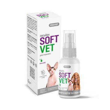 Лосьйон Provet SOFTVET для гігієни вух котів і собак 30 мл PR244009 фото
