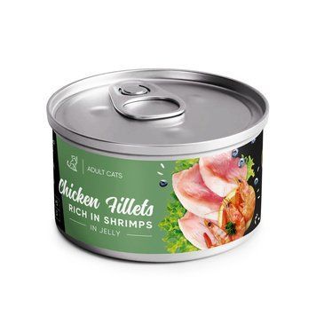 Корм вологий Savory Chicken Fillets rich in Shrimp in Jelly for Adult Cats філе курки з креветками в желе для дорослих котів 20994 фото