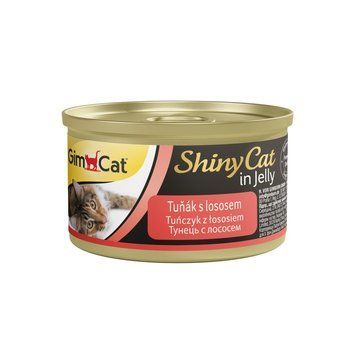 Корм вологий GimCat Shiny Cat для котів з тунцем та лососем в желе 70 г G-414317 /195 фото