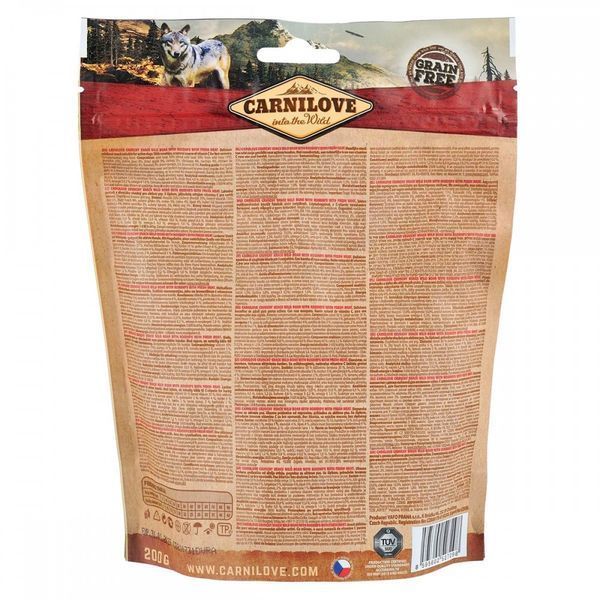Ласощі Carnilove Dog Crunchy Snack Wild Boar with Rosehips для активних собак для швидкого відновлення з диким кабаном та ши 100407/7298***** фото