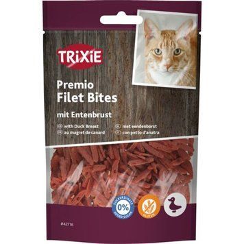 Ласощі Trixie Premio Duck Filet Bites для котів сушене філе качки 50 г 42716 фото