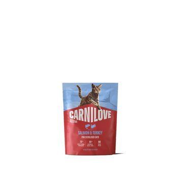Корм сухий Carnilove Active Salmon & Turkey Sterilised для стерилізованих котів лосось та індичка 400 г 173709 фото