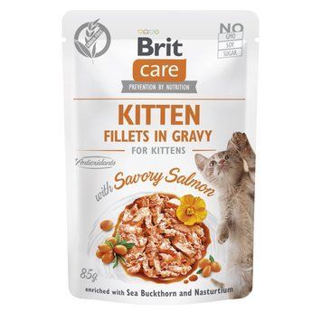 Корм вологий Brit Care Fillets in Gravy Savory Salmon Kitten д/кошенят філе в соусі з лососем 85 г 101046 фото