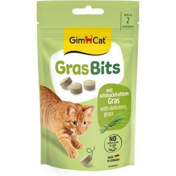 Ласощі GimCat GrasBits для котів таблетки з травою 40 г G-417653/417271 фото