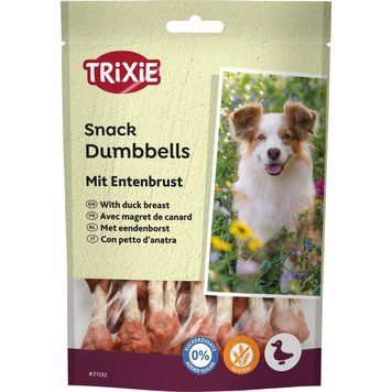 Ласощі Trixie Dumbbells with Duck Breast для собак кісточка з качкою 80 г 31592 фото