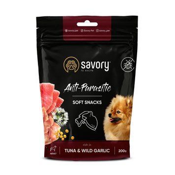 М&rsquo;які ласощі Savory Anti-Parasitic Tuna and Wild Garlic для собак усіх порід з антипаразитарним ефектом з тунцем і диким час 31324 фото