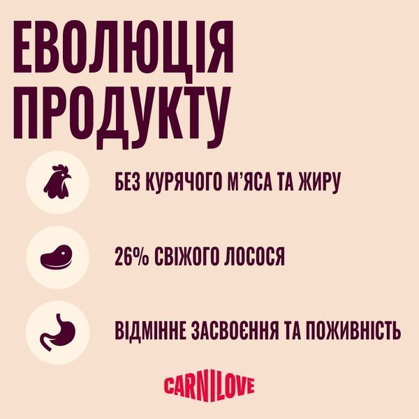 Корм сухий Carnilove Active Salmon & Turkey Large Breed для котів великих порід лосось та індичка 400 г 173715 фото