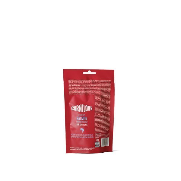 Ласощі Carnilove Crunchy Snack Salmon with Catnip для котів хрусткі лосось і котяча м'ята 50 г 100793 фото