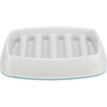 Миска Trixie для котів Повільне годування сіра пластикова 250 мл 21х14 см 25192***** фото
