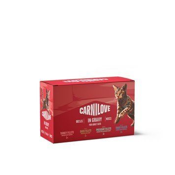 Корм вологий Carnilove Gravy Multipack для котів в соусі в асортименті 12x85 г 101377 фото