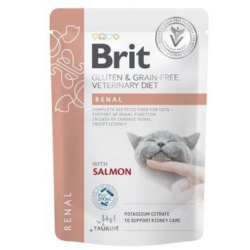 Корм вологий Brit GF VD Renal для котів з лососем 85 г 101113_1 фото