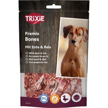 Ласощі Trixie Premio Rice Duck Bones для собак кісточки з качкою і рисом 80 г 31742 фото