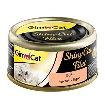 Корм вологий GimCat Shiny Cat Filet для котів з куркою та рисом 70 г G-413808/412887 фото