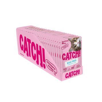 НАБІР Корм вологий Catch! для дороcлих котів з білою рибою та овочами в соусі 24 шт х 85г. Catch_66973 фото