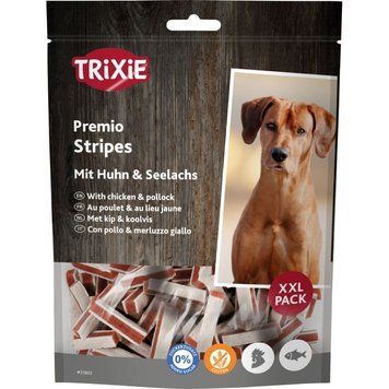 Ласощі Trixie Premio Fish Chicken Stripes XXL для собак палички курка та лосось 300 г 31803 фото