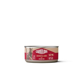 Корм вологий Carnilove Chicken & Lamb для котів паштет курка і ягня 100 г 101389 фото