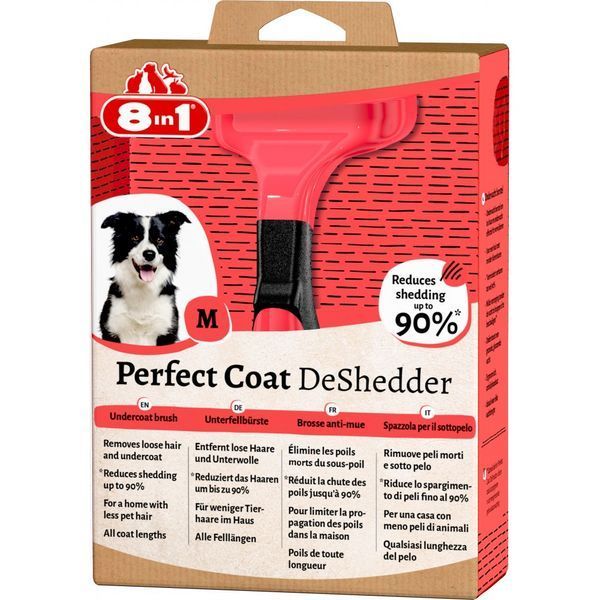 Дешеддер 8in1 Perfect Coat для вичісування собак розмір М 6,5 см 661616/151791/661508СПЕЦ фото