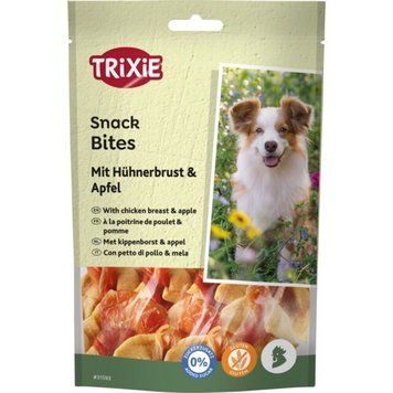 Ласощі Trixie Bites with Chicken Breast & Apple для собак з куркою та яблуком 100 г 31593 фото