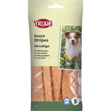 Ласощі Trixie Snack Stripes with Poultry для собак полоски з м&rsquo;ясом домашніх птахів 10 шт 100 г 3156 фото