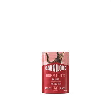 Корм вологий Carnilove Jelly Turkey with Valerian для котів індичка і валеріана в желе 85 г 101406 фото