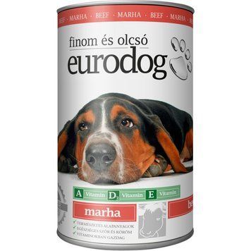 Корм вологий EuroDog Beef для собак шматочки в желе з яловичиною 1,24 кг 848002***** фото