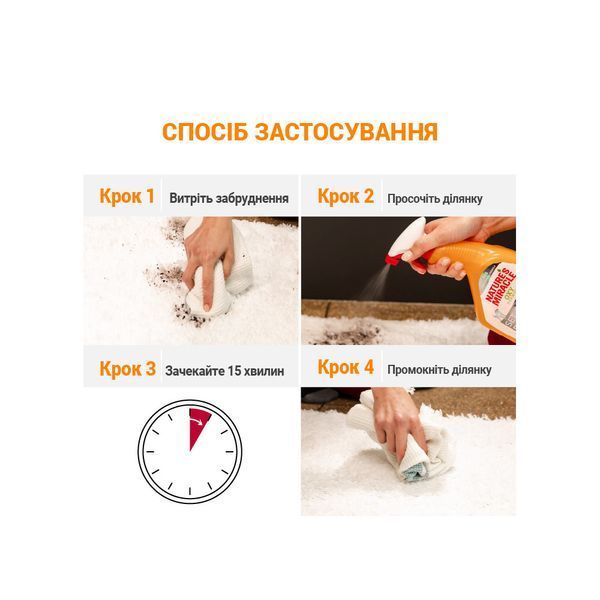 Засіб 8in1 Nature s Miracle Dog Orange Oxy Spray для усунення плям і запахів від собак 709 мл 680396/8172 USA фото